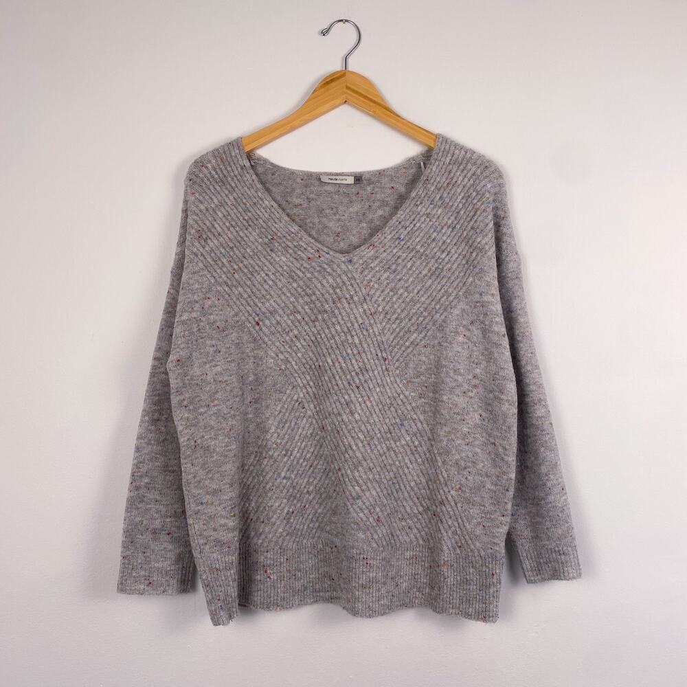 Maude Vivante Rib Knit V-Neck Confetti Sweater XS